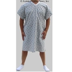 hosital gown with socks